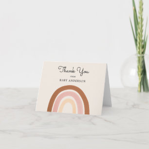 Baby-Shower-Dankeskarten für Mädchen mit rosa Rege