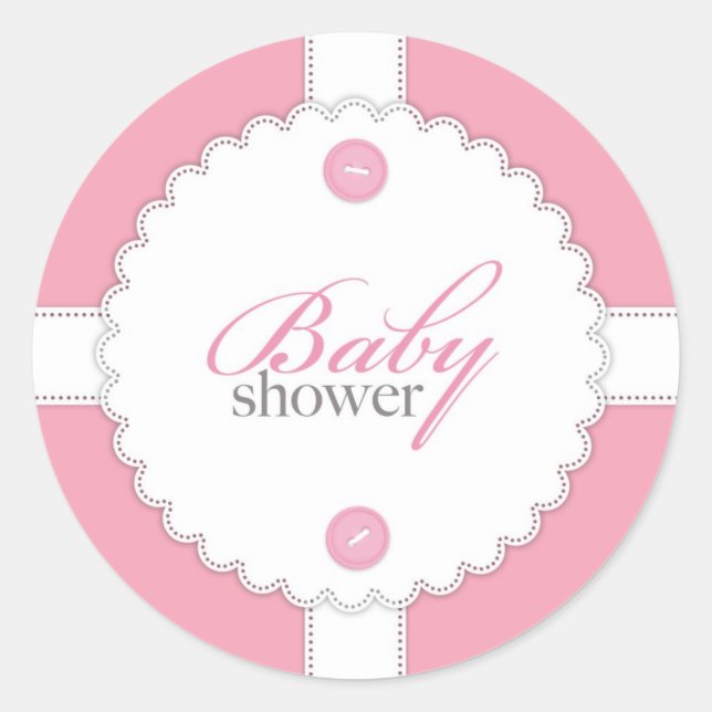 Baby Shower Dantel Girl Sticker (Vorderseite)