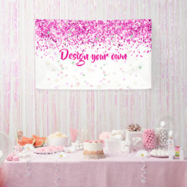 Baby-Shower-Design-Pink zum Selbstgestalten Banner