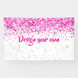 Baby-Shower-Design-Pink zum Selbstgestalten Banner