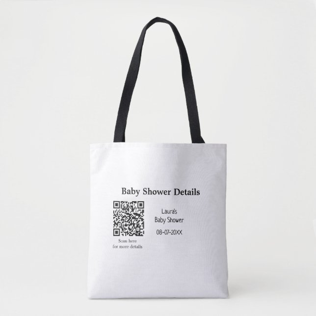 BABY SHOWER DETAILS QR SCAN CODE MINIMAL MODERN RU (Vorderseite)