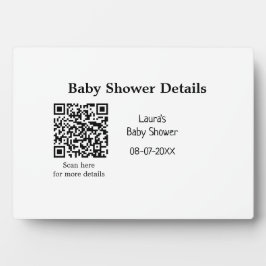 BABY SHOWER DETAILS QR SCAN CODE MINIMAL MODERN RU FOTOPLATTE