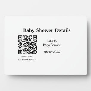 BABY SHOWER DETAILS QR SCAN CODE MINIMAL MODERN RU FOTOPLATTE