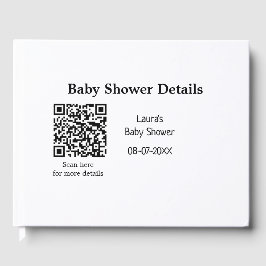 BABY SHOWER DETAILS QR SCAN CODE MINIMAL MODERN RU GÄSTEBUCH