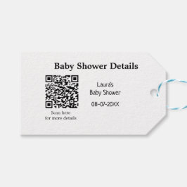BABY SHOWER DETAILS QR SCAN CODE MINIMAL MODERN RU GESCHENKANHÄNGER