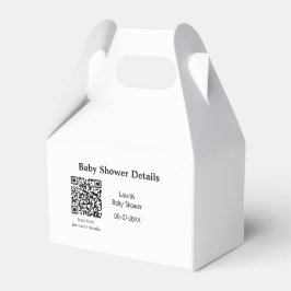 BABY SHOWER DETAILS QR SCAN CODE MINIMAL MODERN RU GESCHENKSCHACHTEL