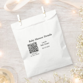 BABY SHOWER DETAILS QR SCAN CODE MINIMAL MODERN RU GESCHENKTÜTCHEN