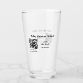 BABY SHOWER DETAILS QR SCAN CODE MINIMAL MODERN RU GLAS