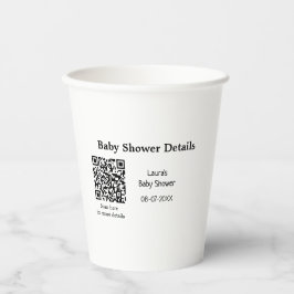 BABY SHOWER DETAILS QR SCAN CODE MINIMAL MODERN RU PAPPBECHER