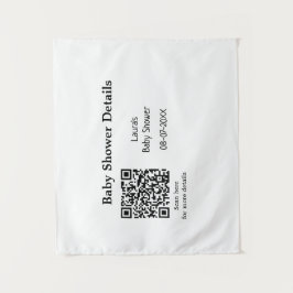 BABY SHOWER DETAILS QR SCAN CODE MINIMAL MODERN RU WANDTEPPICH