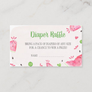 Baby-Shower-Diaper-Raffel für Mädchen mit Wasserme Begleitkarte