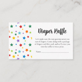 Baby Shower Diaper Raffle Card–Bright Stars Begleitkarte