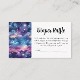 Baby Shower Diaper Raffle Card–Starry Sky Begleitkarte