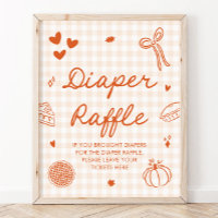 Baby Shower Diaper-Raffle-Spiel 'Fall Cutie Pie'
