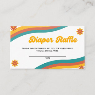 Baby Shower Diaper Raffle Ticket Begleitkarte