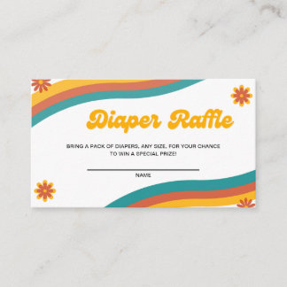 Baby Shower Diaper Raffle Ticket Begleitkarte