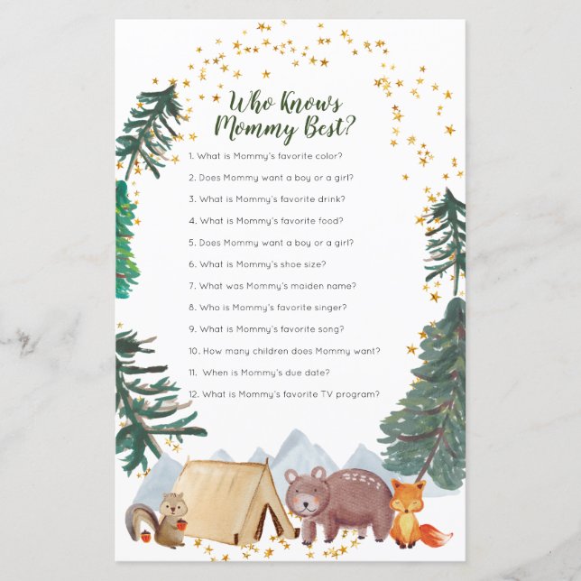 Baby Shower, die Mommy Best Game kennen (Vorderseite)