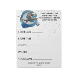 Baby Shower Dragon Little Knight Guesses Game Notizblock