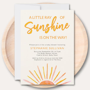Baby Shower: Ein Kleiner Sonnenschein Einladung