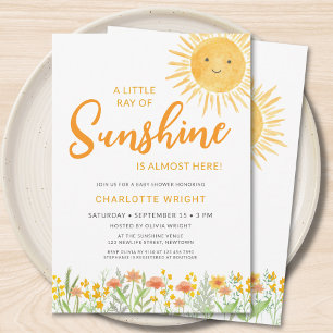 Baby Shower: Ein Kleiner Sonnenschein Einladung