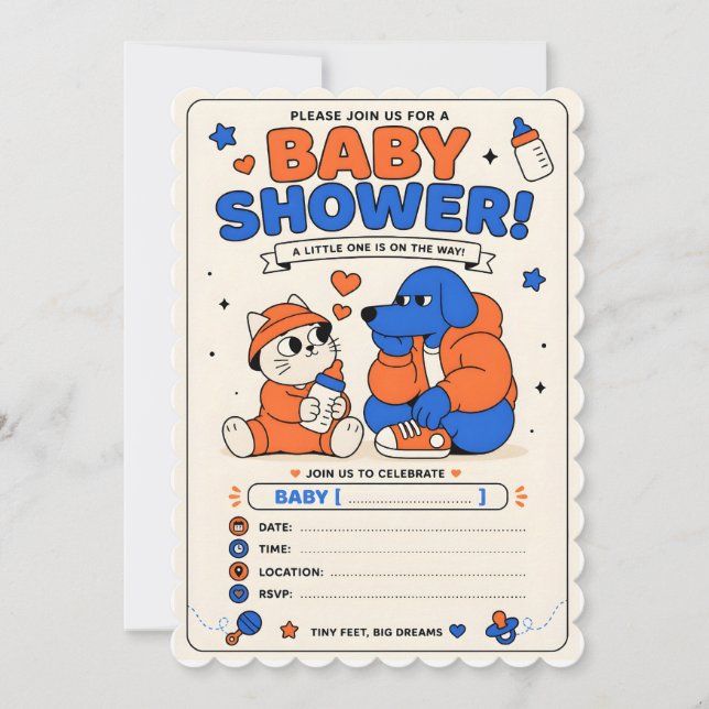 Baby Shower Einladung (Vorderseite)