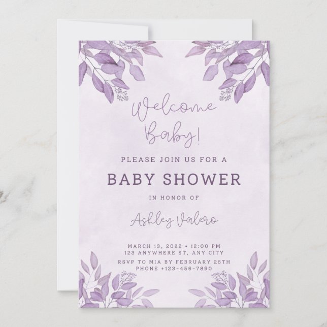 Baby Shower Einladung (Vorderseite)