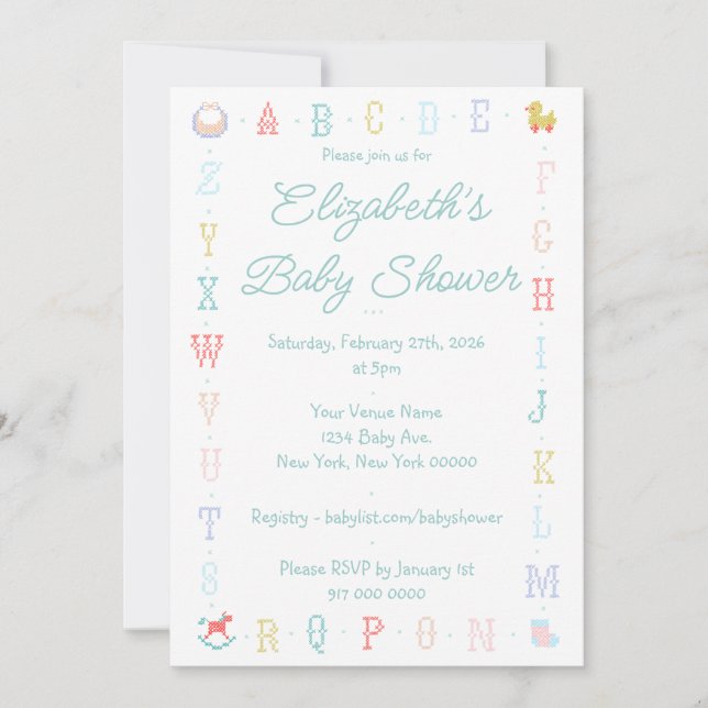 Baby Shower Einladung (Vorderseite)