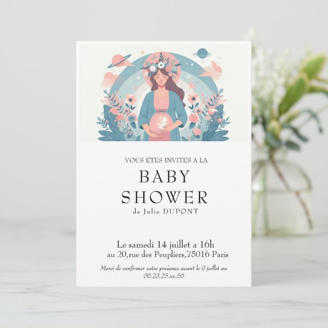 Baby-Shower-Einladung ç Einladung (Stehend Vorderseite)