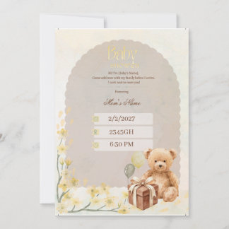 Baby Shower Einladung | Editierbare Baby Shower Ka