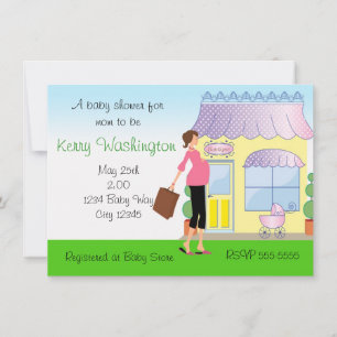 Baby-Shower-Einladung für die moderne Mutter im Bo Einladung