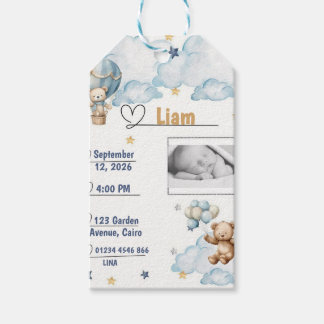 Baby Shower Einladung Geschenkanhänger