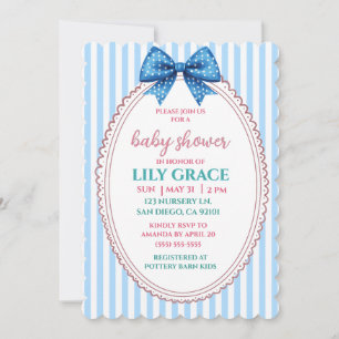 Baby-Shower-Einladung I Preppy-Pastell-Bogen Einladung