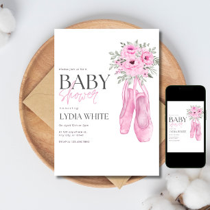 Baby-Shower-Einladung im minimalistischen Stil für Einladung