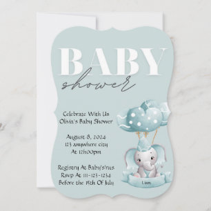 BABY SHOWER EINLADUNG IN BLAUEN FARBE
