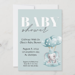 BABY SHOWER EINLADUNG IN BLAUEN FARBE