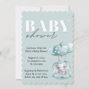 BABY SHOWER EINLADUNG IN BLAUEN FARBE