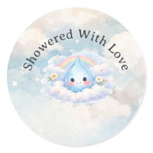 Baby Shower Einladung Kleiner Regentropfen auf dem