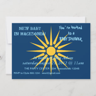 Baby-Shower-Einladung mit der Flagge Mazedoniens Einladung