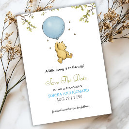 Baby-Shower-Einladung mit einem süßen Bären  Einladung