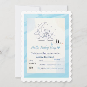 Baby Shower Einladung Moderne benutzerdefinierte