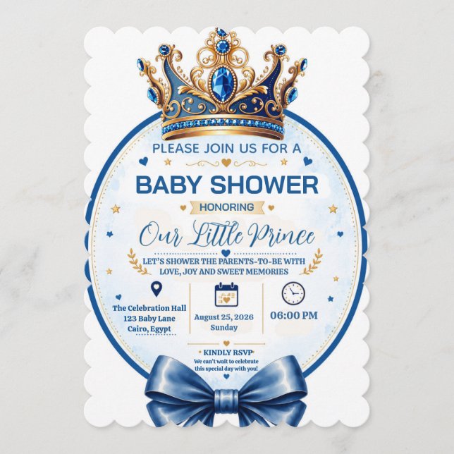 Baby Shower Einladung neu (Vorderseite)