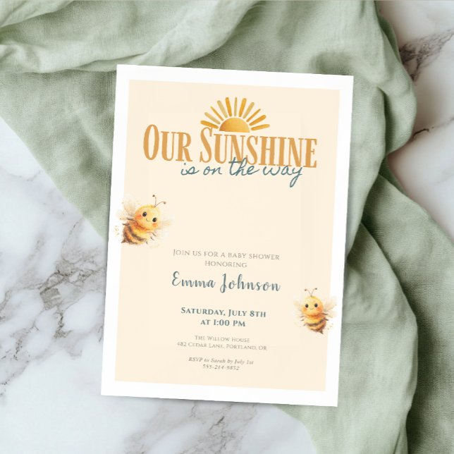 Baby Shower Einladung Unser Sonnenschein (Von Creator hochgeladen)
