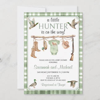 Baby-Shower-Einladung zur Entenjagd Einladung
