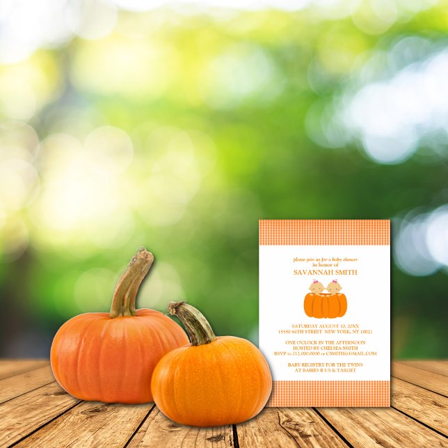 Baby Shower Einladungen für Twin Girls (Von Creator hochgeladen)