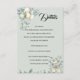 Baby shower Enclosure Card Details Begleitkarte
