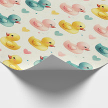 Baby-Shower-Enten-Muster-Geschenkpapier