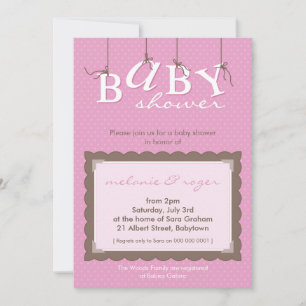 BABY SHOWER ERSUCHT :: Babybriefe 4P Einladung