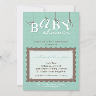 BABY SHOWER ERSUCHT :: Babybriefe 6P Einladung