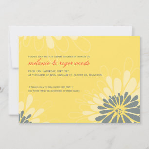BABY SHOWER ERSUCHT :: modernes blühen 2L Einladung