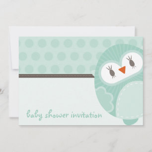 BABY SHOWER ERSUCHT :: tanzende Eule 3L Einladung